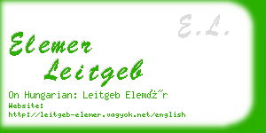 elemer leitgeb business card